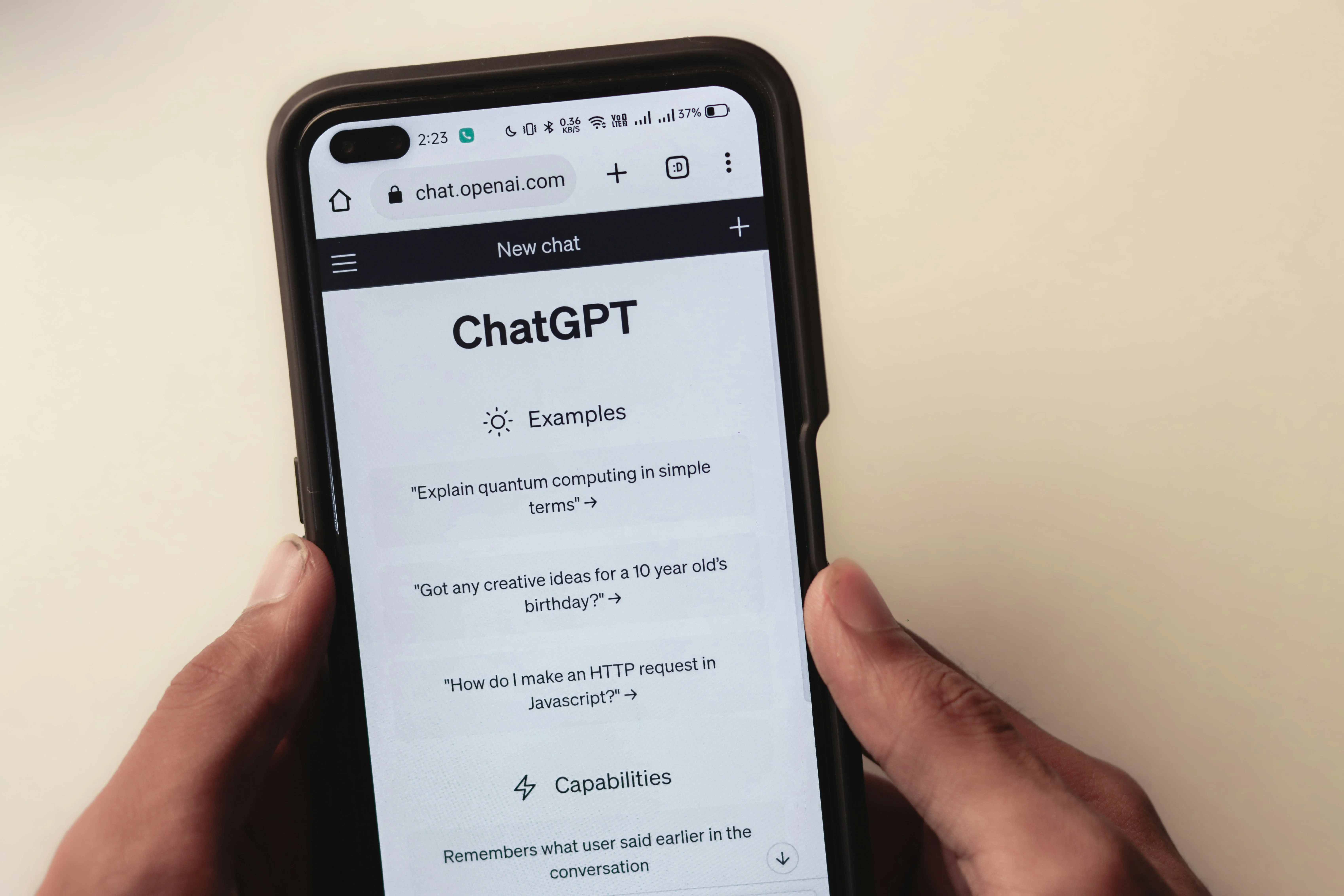 chatgpt ekranı